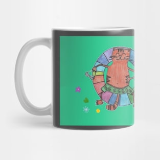 Cat Chilling on the Lawn Mug